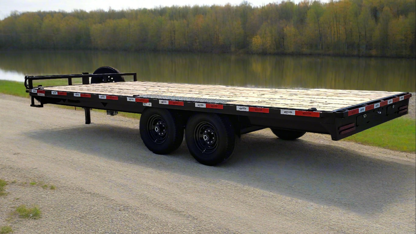 20FT Deck Over Flat-deck Trailer Rental - 14K GVW