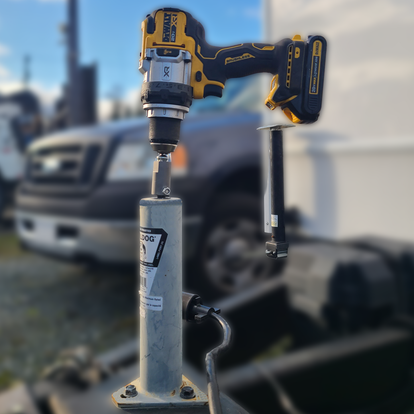 Jack And Drill Top-Wind - Drill To Trailer Jack Adapter For Top Wind Trailer Jacks