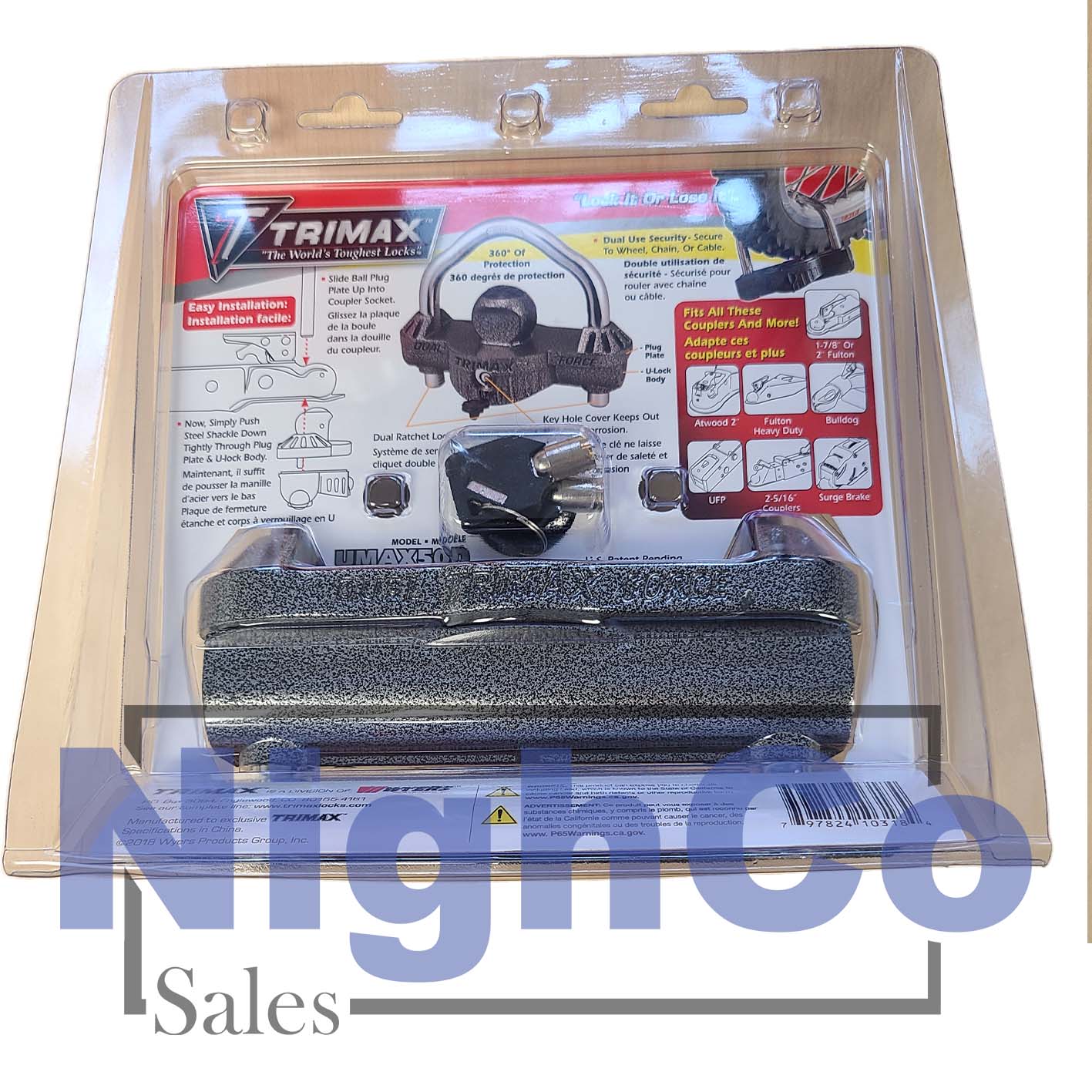 Trimax Trailer Coupler & U-Lock